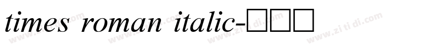 times roman italic字体转换